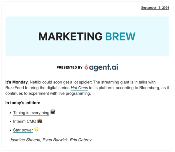 Best marketing newsletters - Marketing Brew