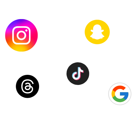 circle icons of social media companies