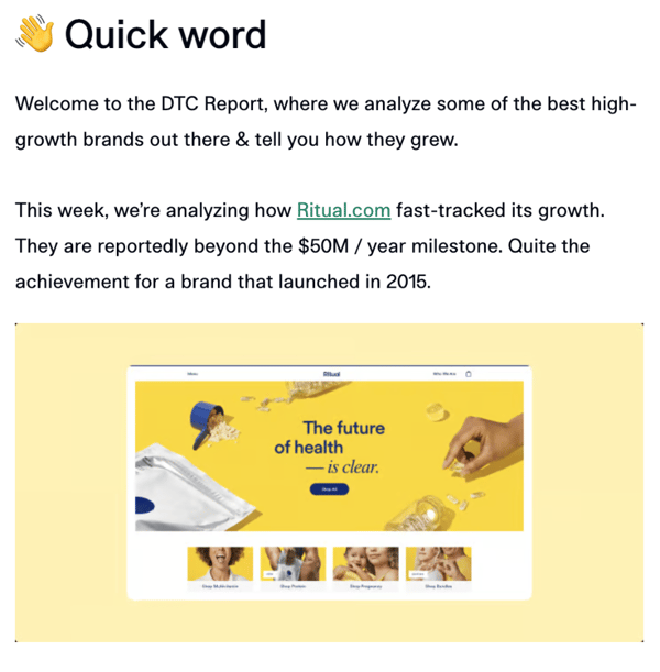 Growth notes newsletter