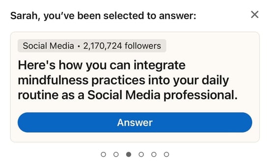 LinkedIn collaborative article question