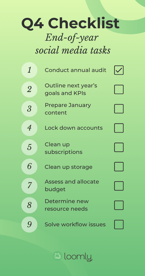 Q4 checklist for social media marketers