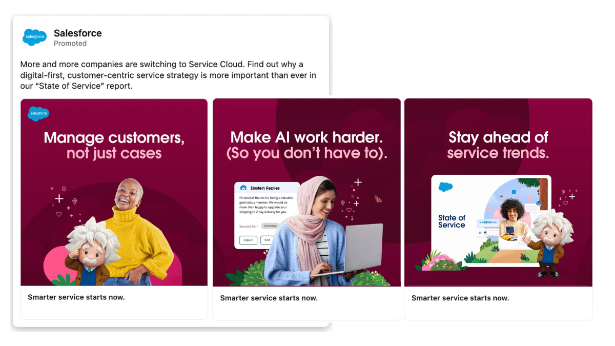 Salesforce LinkedIn carousel ad