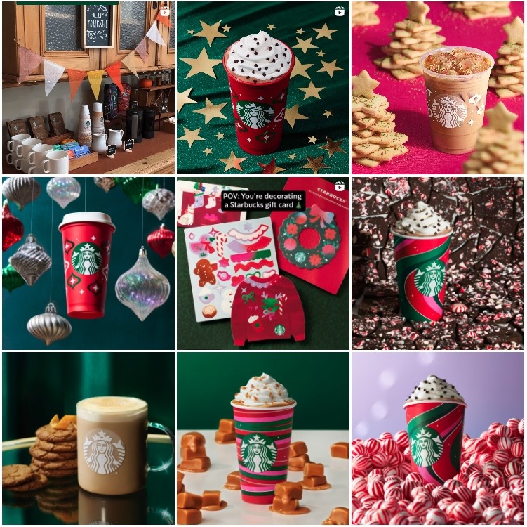 Starbucks holiday social posts