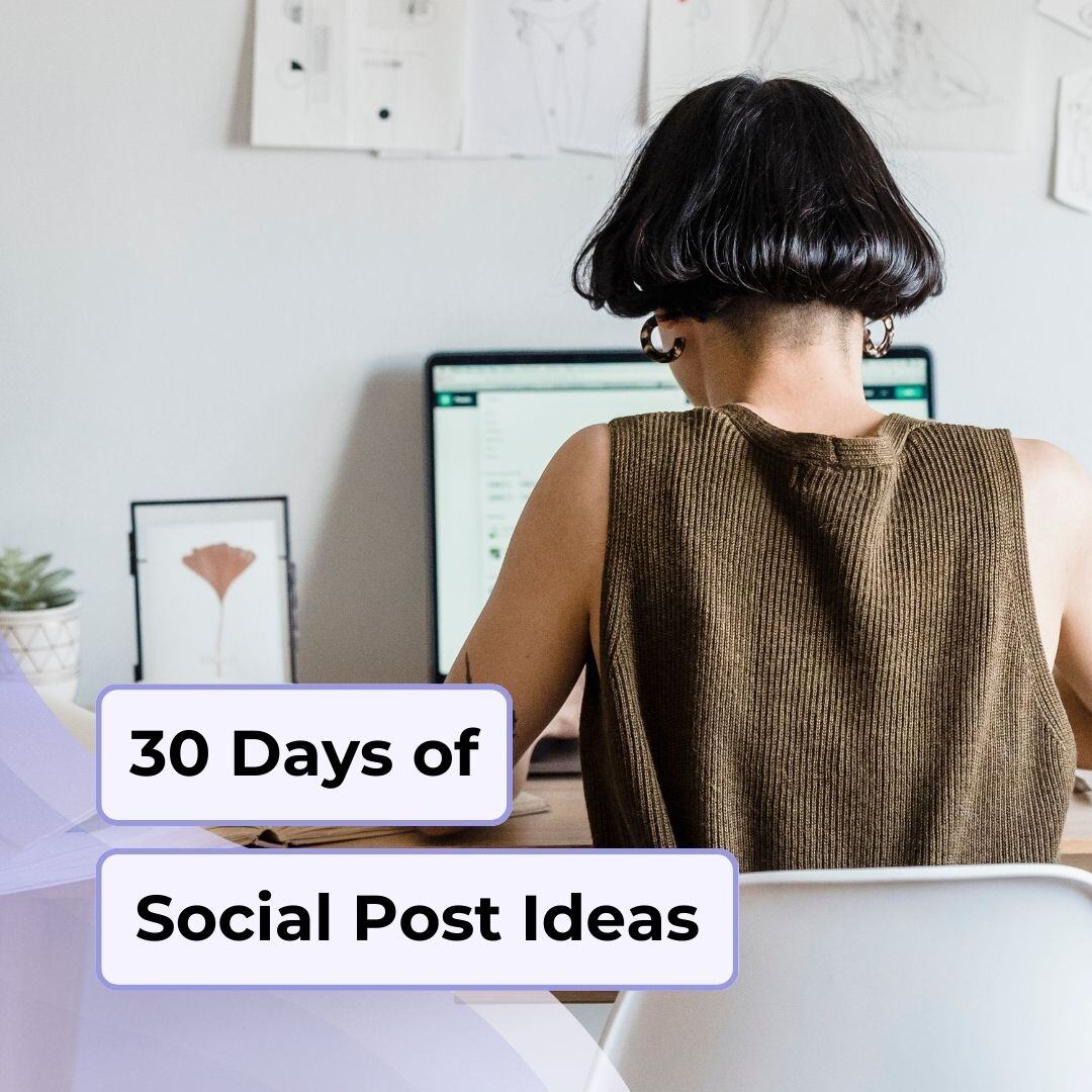 30 Days of Social Media Post Ideas cover